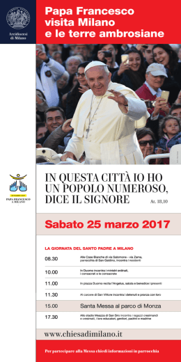 Poster visita Papa Francesco