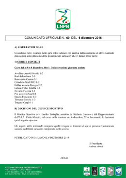 Leggi il comunicato ufficiale