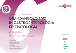 grandangolo 2017 in gastroenterologia ed epatologia