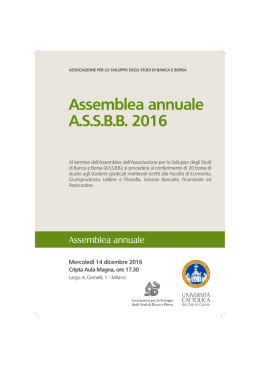 Locandina A3 Assemblea annuale ASSBB 2016.indd