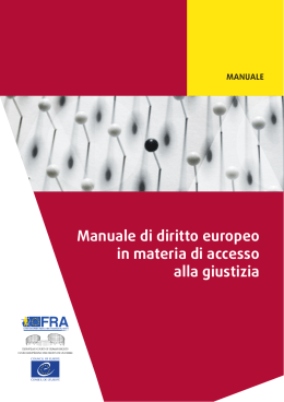Manuale di diritto europeo in materia di accesso alla giustizia