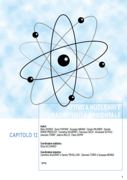 12. Attività nucleari e radioattività ambientale