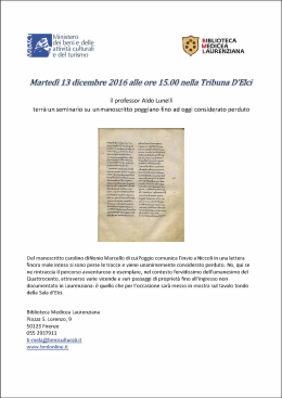 Invito - Biblioteca Medicea Laurenziana