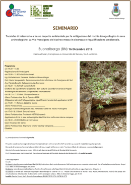 scarica la brochure - Ordine dei Geologi della Campania