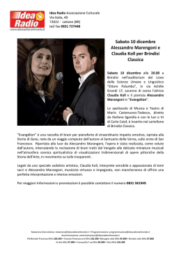 Sabato 10 dicembre Alessandro Marengoni e Claudia