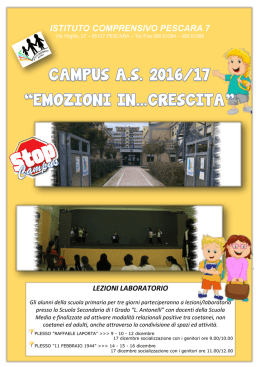 lezioni laboratorio - Istituto Comprensivo Pescara 7