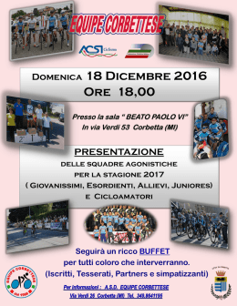 18 dic.2016 - Equipe Corbettese
