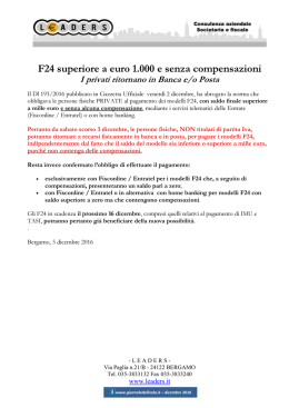 F24 superiore a euro 1.000 e senza compensazioni