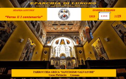 “Verso il I centenario” - Chiesa Cattolica Italiana