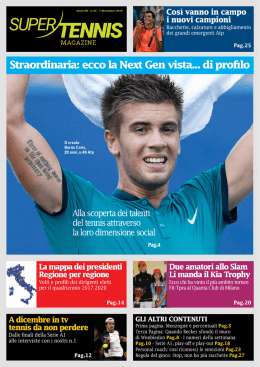 rivista supertennis - Federazione Italiana Tennis
