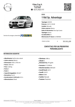 BMW 116d 5p. Advantage - Stock ID: 01-N004850