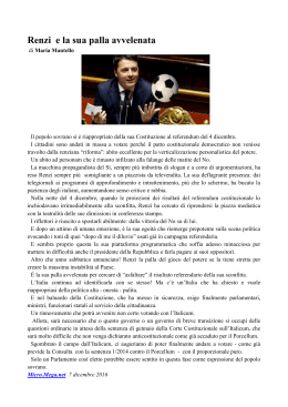 Renzi e la sua palla avvelenata