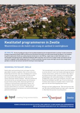 Kwalitatief programmeren in Zwolle