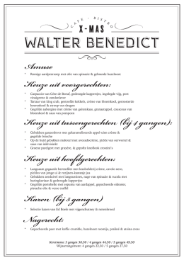 Kerst Menu - Walter Benedict