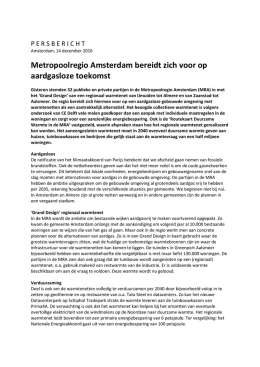 Metropoolregio Amsterdam bereidt zich voor op
