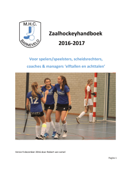 Handboek Zaalhockey 2016-2017