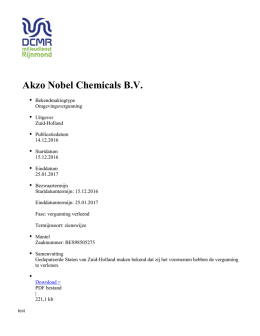 Akzo Nobel Chemicals B.V.