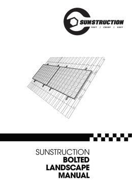 SUNSTRUCTION BOLTED LANDSCAPE MANUAL