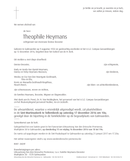 Heymans Theophile - Van Den Driessche