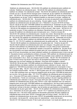 Waldheim De Ontbrekende Jaren PDF
