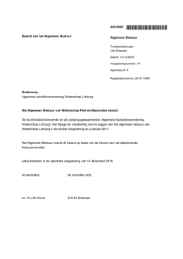 09a Algemene Subsidieverordening Waterschap Limburg bsl
