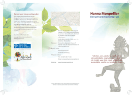 brochure - Hanna Monpellier, bewustwordingstherapeute