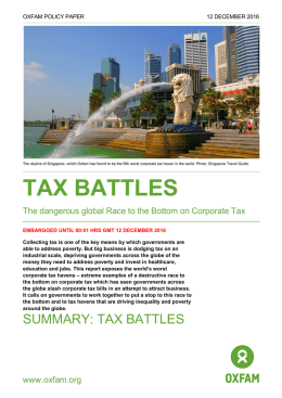 tax battles - Oxfam Novib