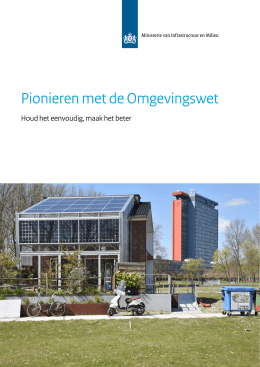 Pionieren met de Omgevingswet