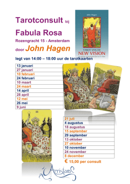 Tarotconsult bij Fabula Rosa door John Hagen