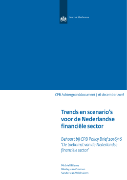 Trends en scenario`s voor de Nederlandse financiële sector