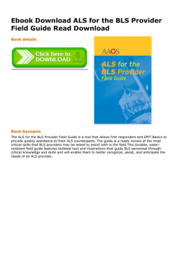 Ebook ALS for the BLS Provider Field Guide Read