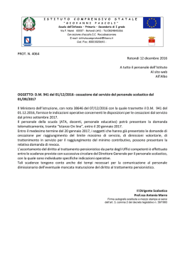 pensionamento - Rotondi - Istituto Comprensivo "G.Pascoli
