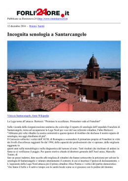 Incognita senologia a Santarcangelo