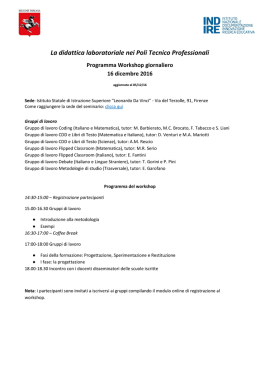 Programma del workshop