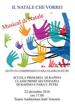 Musical di Natale - Istituto Comprensivo di Fara Filiorum Petri