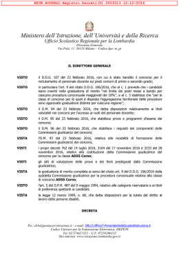 Corno A55 decreto graduatoria Emilia Romagna