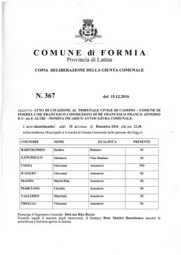 N. 367 - Comune di Formia