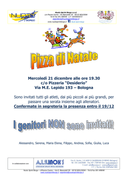 Pizza - Nuoto Sprint Borgo