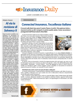 Connected Insurance, l`eccellenza italiana