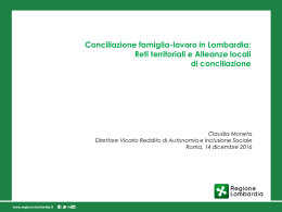 Conciliazione famiglia-lavoro in Lombardia: Reti territoriali e