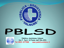 pblsd - Pubblica Assistenza Valnure