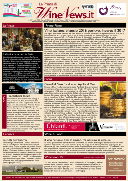 WineNews - La Prima di Winenews - n. 2037