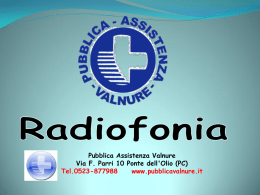 Radiofonia - Pubblica Assistenza Valnure