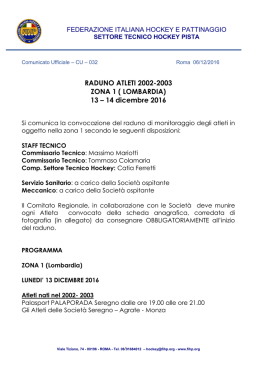 CU 032 - Raduno Atleti zona 1 - 13