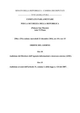 SENATO DELLA REPUBBLICA - CAMERA DEI DEPUTATI