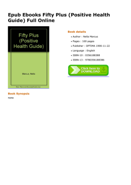 Epub Ebooks Fifty Plus (Positive Health Guide) Full Online