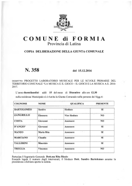 N. 358 - Comune di Formia