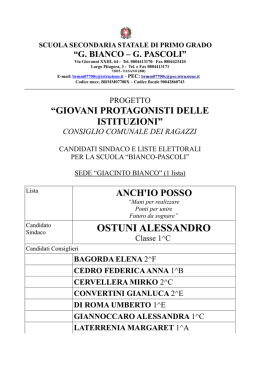 liste elettorali bianco - "G.Bianco – G.Pascoli" – Fasano (Br)