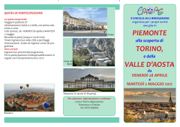 Gita sociale a Torino, in Piemonte e Valle d`Aosta