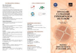 Scarica il programma in PDF - Registro Tumori del Veneto